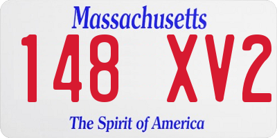 MA license plate 148XV2