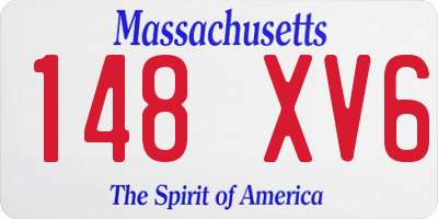 MA license plate 148XV6