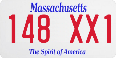 MA license plate 148XX1