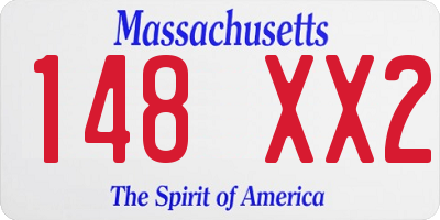 MA license plate 148XX2