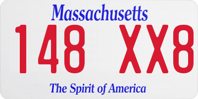 MA license plate 148XX8