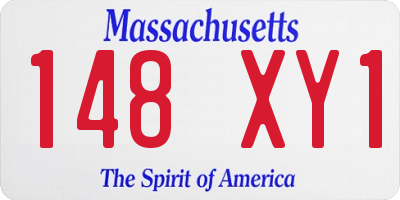 MA license plate 148XY1