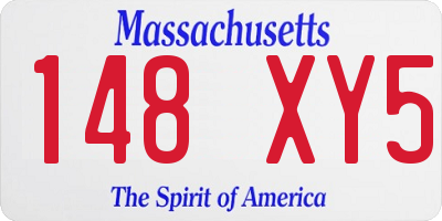 MA license plate 148XY5