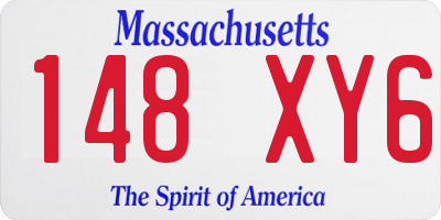 MA license plate 148XY6