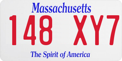MA license plate 148XY7