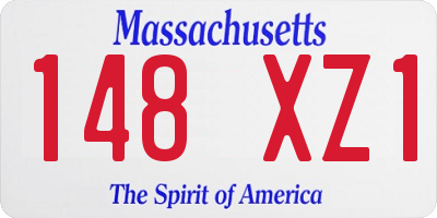 MA license plate 148XZ1