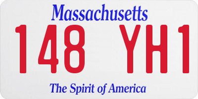 MA license plate 148YH1