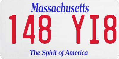 MA license plate 148YI8