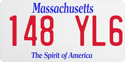 MA license plate 148YL6