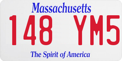 MA license plate 148YM5