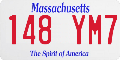 MA license plate 148YM7