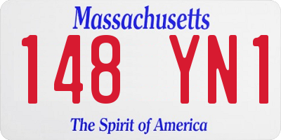 MA license plate 148YN1