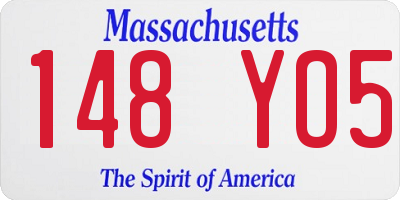 MA license plate 148YO5