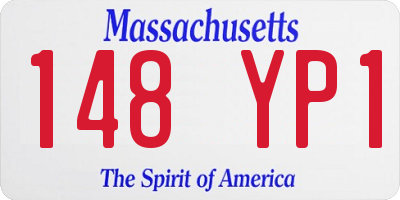 MA license plate 148YP1