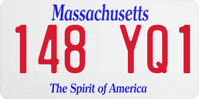 MA license plate 148YQ1