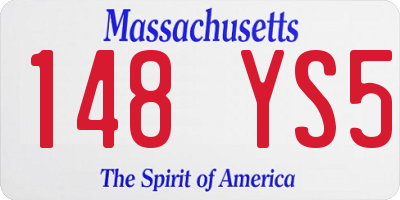 MA license plate 148YS5