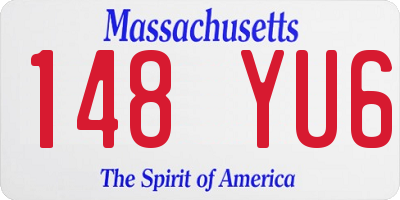 MA license plate 148YU6