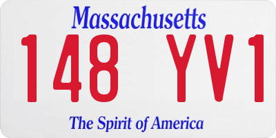 MA license plate 148YV1