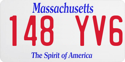 MA license plate 148YV6