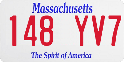 MA license plate 148YV7