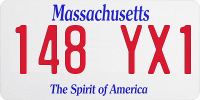 MA license plate 148YX1