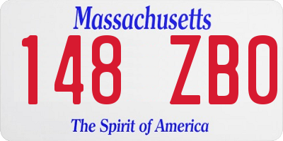 MA license plate 148ZB0