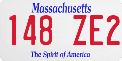 MA license plate 148ZE2