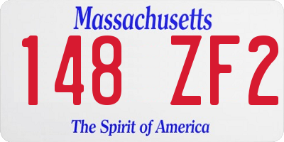 MA license plate 148ZF2
