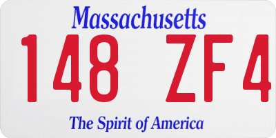 MA license plate 148ZF4