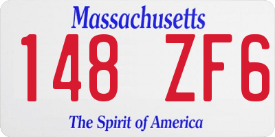 MA license plate 148ZF6