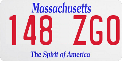 MA license plate 148ZG0