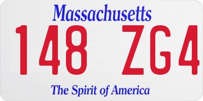 MA license plate 148ZG4