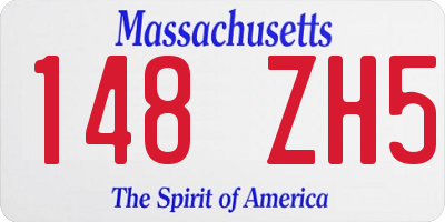 MA license plate 148ZH5