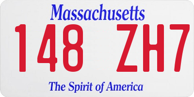 MA license plate 148ZH7
