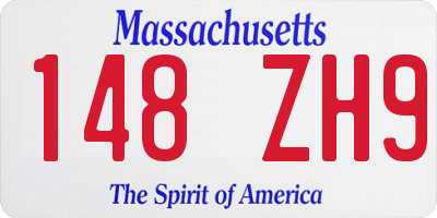 MA license plate 148ZH9
