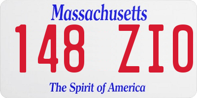 MA license plate 148ZI0