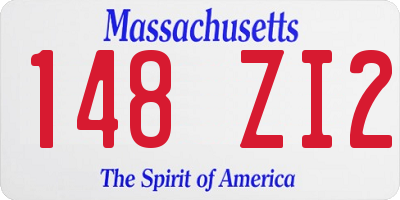 MA license plate 148ZI2