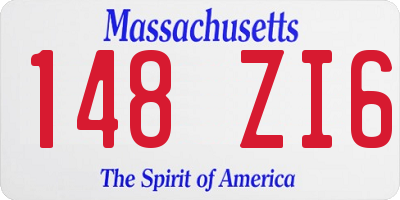 MA license plate 148ZI6