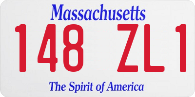 MA license plate 148ZL1