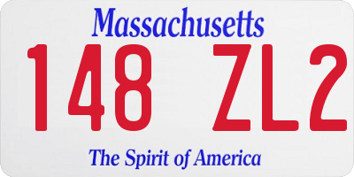 MA license plate 148ZL2