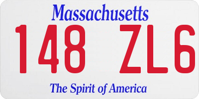 MA license plate 148ZL6