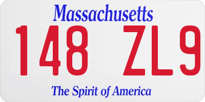 MA license plate 148ZL9