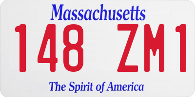 MA license plate 148ZM1