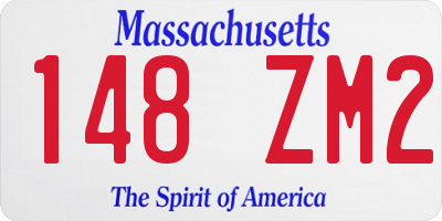 MA license plate 148ZM2