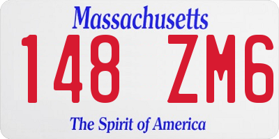 MA license plate 148ZM6