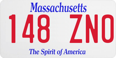 MA license plate 148ZN0