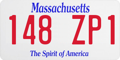 MA license plate 148ZP1