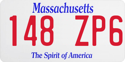 MA license plate 148ZP6
