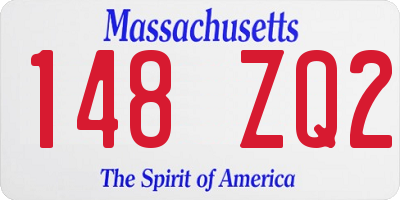 MA license plate 148ZQ2