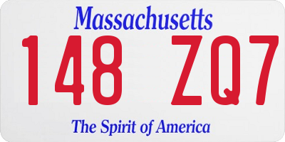MA license plate 148ZQ7